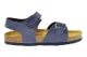 Lederen Blauwe Nubuck Sandaal Plakton Velcro